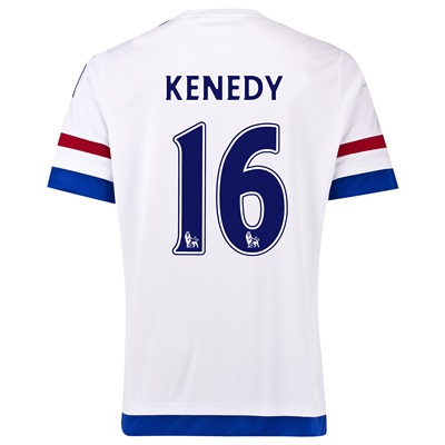 Adidas Chelsea Away Shirt 2015/16 White with Kenedy 16