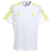 Adidas Chelsea Essential Crew Neck T-Shirt - White/Acid