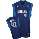 Dallas Mavericks blue #41 Dirk Nowitzki NBA Jersey XXL