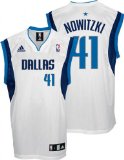Dallas Mavericks White #41 Nowitzki NBA Jersey Medium