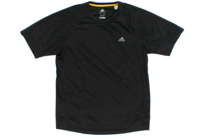 adidas Essential Climalite S/S T-Shirt Black/Vivid Yellow
