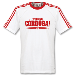 Adidas Euro 2008 Cordoba T-Shirt - White/Red