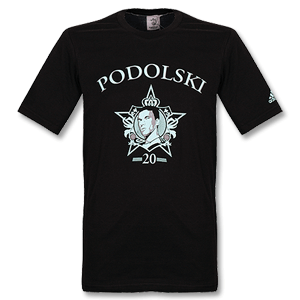 Adidas Euro 2008 Podolski No.20 Graphic T-Shirt - black