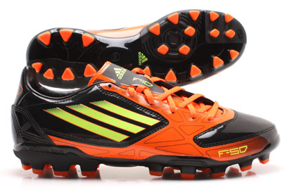 Adidas F10 TRX AG Football Boots Black/Orange/Electricity