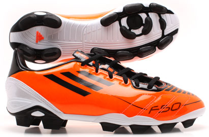 Adidas F10 TRX AG Football Boots Kids Warning/Black/White