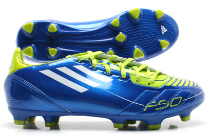 Adidas F10 TRX FG Football Boots Blue/White/Slime
