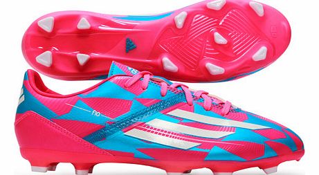 Adidas F10 TRX FG Kids Football Boots Neon Pink/Running