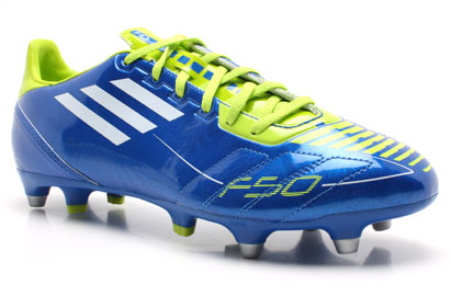 Adidas F10 TRX SG Football Boots Blue/White/Slime