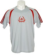 Adidas FB Signature Climalite T/Shirt Haze Size Large Boys (152 cms tall)