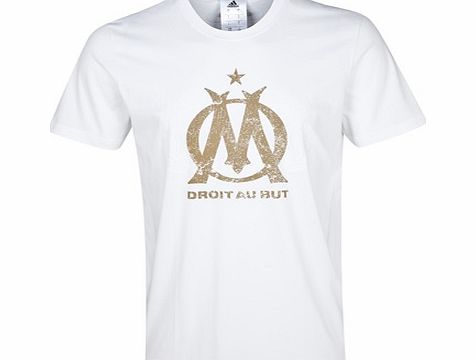 Adidas France Olympique de Marseille Core T-Shirt - Mens White