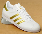 Adidas Gazelle 2 White/Gold Leather Trainers