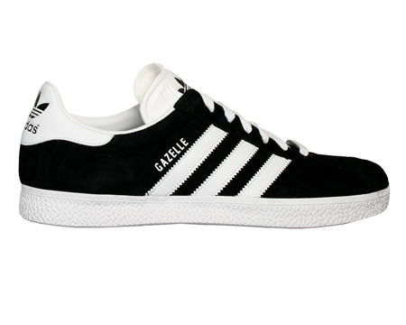 Adidas Gazelle Black/White Suede Trainers