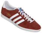 Gazelle OG Maroon/White Suede Trainers