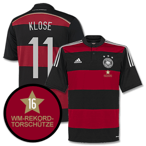 Adidas Germany Away Klose Shirt 2014 2015 Inc WC Record