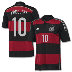 Adidas Germany Boys Away Podolski Shirt 2014 2015