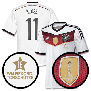 Germany Home 4 Star Klose Shirt 2014 2015 Inc WC