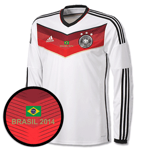 Germany Home L/S Shirt 2014 2015 Inc Free Brazil