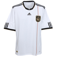 Adidas Germany Home Shirt 2009/10 - White/Black/Met Gold.