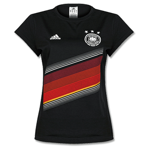Adidas Germany Womens Black Graphic T-Shirt 2014 2015