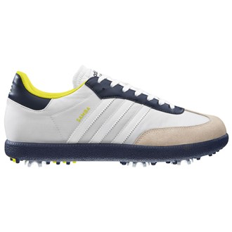 Adidas Golf Adidas Mens Samba Golf Shoes (White/Navy) 2013
