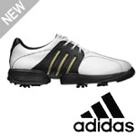 Adidas Tour Traxion Golf Shoe White/Black/Gold