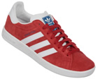 Grand Prix Red/White Suede Trainers