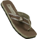 Green and Grey Fabric Flip Flops