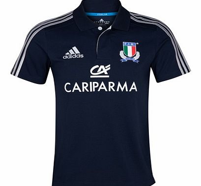 Adidas Italy Rugby Polo - Dark Navy/Platinum W68877