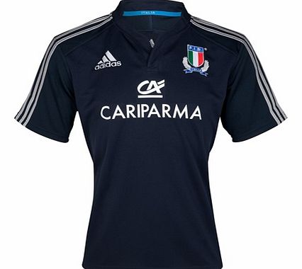 Adidas Italy Rugby Training Jersey - Dark Navy/Platinum