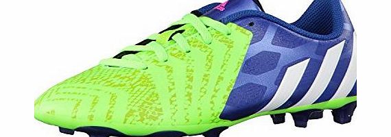 adidas Junior Predator Instinct FG Boots, Rich Blue / Core White / Solar Green, UK5