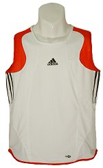 Adidas Kids Predator Pulse DLC Sleeveless Vest White/Red Size Small Boys (128 cms tall)