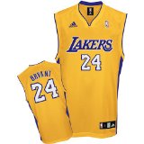 Adidas LA Lakers Yellow #24 Kobe Bryant NBA Jersey Small