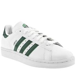 Male Campus Leather Upper in White and Green