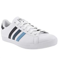 Adidas Male Court Star Ii Leather Upper in White and Blue