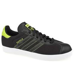 Adidas Male Gazelle Grun M Manmade Upper in Black, White and Pale Blue