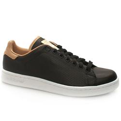 Adidas Male Stan Smith 1 Graph Leather Upper in Black, White and Beige