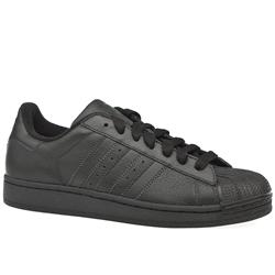 Adidas Male Superstar Ii Color Leather Upper in Black, Silver, White