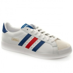Adidas Male Tennis Adv Leather Upper in White and Blue, White and Brown, White and Green
