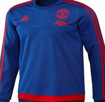 Adidas Manchester United Training Sweatshirt Royal Blue