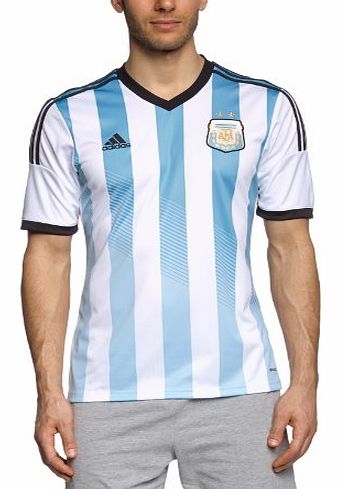adidas Mens Argentina Home Jersey - White/Columbia Blue/Argentina Blue/Black, Medium
