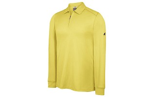 Adidas Mens ClimaLite Quarter Zip Long Sleeve Polo