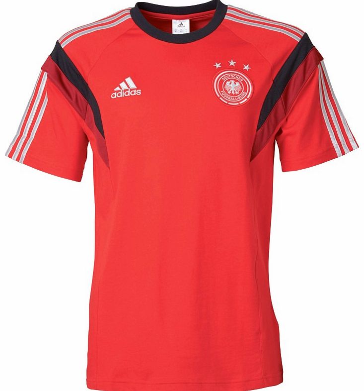 Adidas Mens DFB Germany T-Shirt Poppy/Silver
