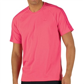 adidas Mens Essentials T-Shirt Pink