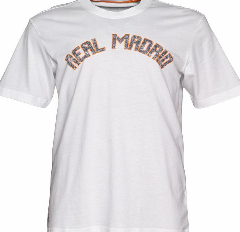 Adidas Mens RMCF Real Madrid T-Shirt White