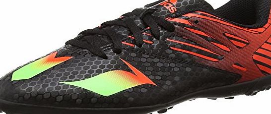 adidas Messi 15.4 Turf, Unisex Kids Football Boots, Black - Schwarz (Core Black/Solar Green/Solar Red), 1 UK (33 EU)