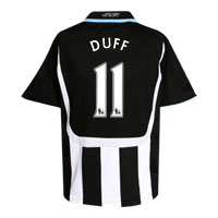 Adidas Newcastle United Home Shirt 2007/09 with Duff 11