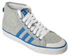 Adidas Nizza Hi Grey/Blue/White Material Trainers
