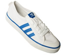 Adidas Nizza Lo White/Blue Material Trainers