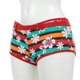 Adidas Ocean Pacific Bikini Crop Shorts Ladies Hawaiian Flower 16
