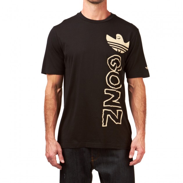 Adidas Originals Mens Adidas Originals Gonz Logo T-Shirt - Black